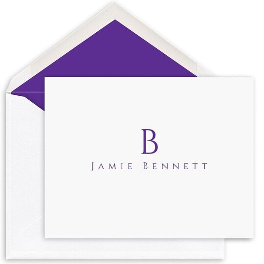 VIP Initial Folded Note Cards
